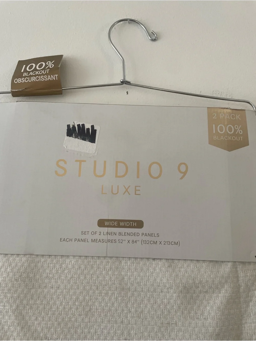 Studio 9 Luxe Ceasar 100% Blackout Curtains - 2 Panels